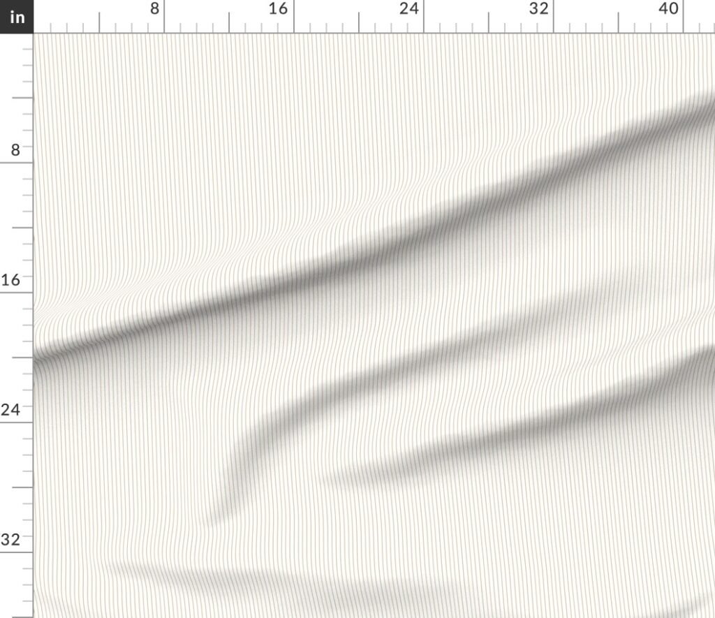 Classic Camel Tan Pinstripe on White Office Stripe Pattern Fabric design