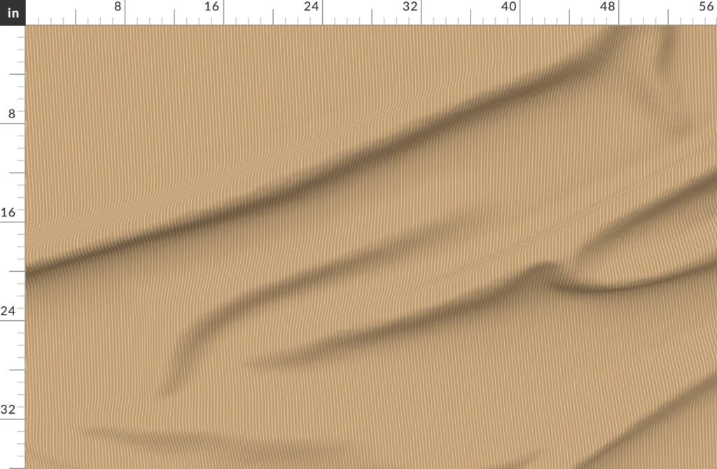 Classic White Pinstripe on Camel Tan Office Stripe Pattern Fabric design