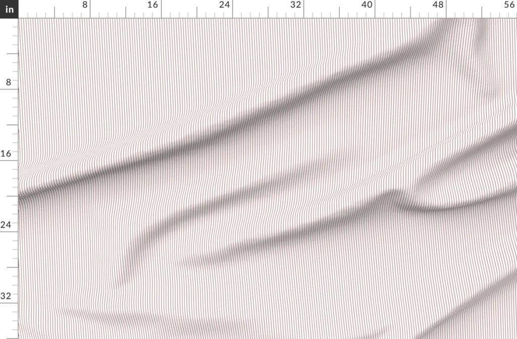 Classic Deep Red Pinstripe on White Office Stripe Pattern Fabric design