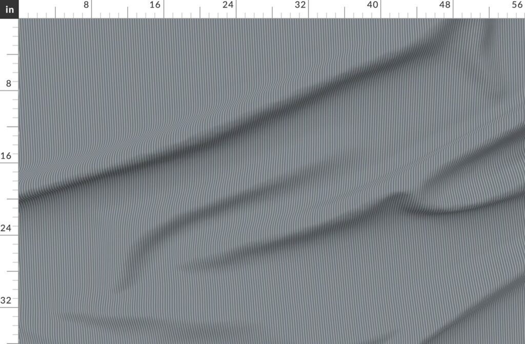 Classic White Pinstripe on Steel Gray Office Stripe Pattern Fabric design