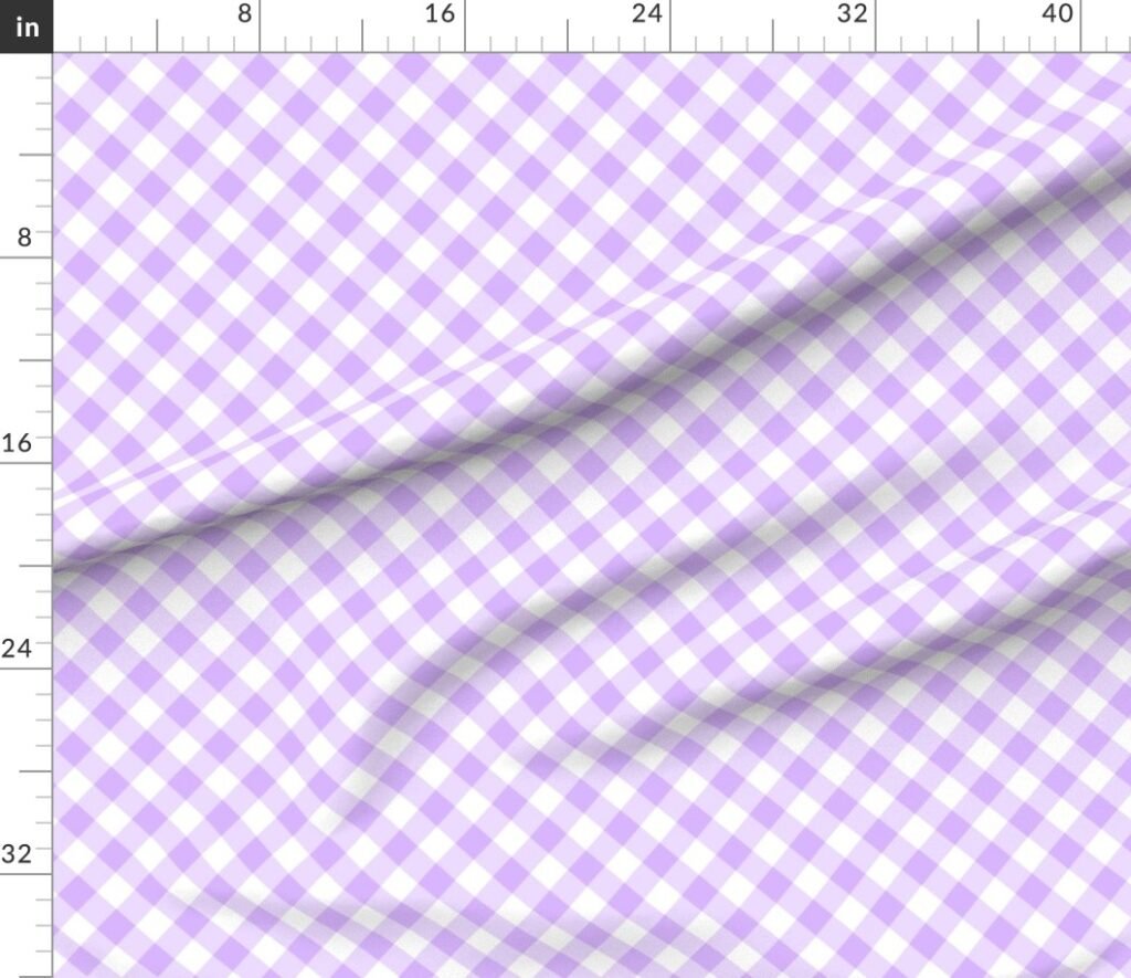 Lavender Purple Gingham Check Plaid Fabric design