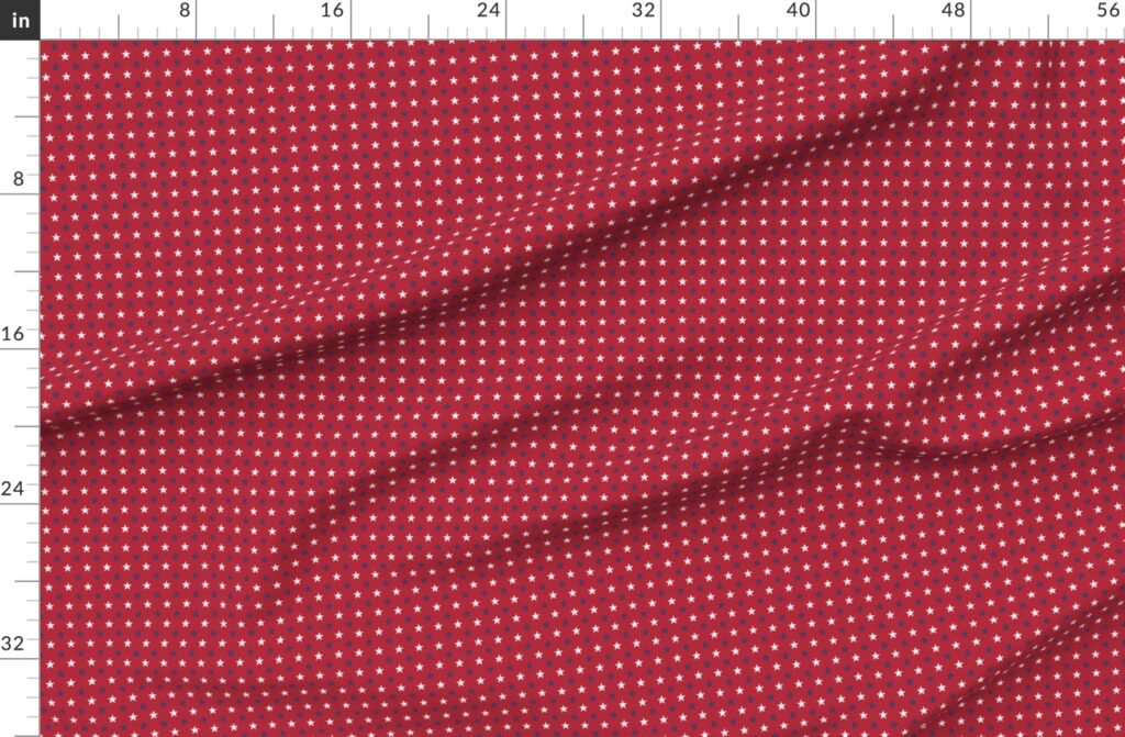 Flag Blue and White Stars on Red Fabric design