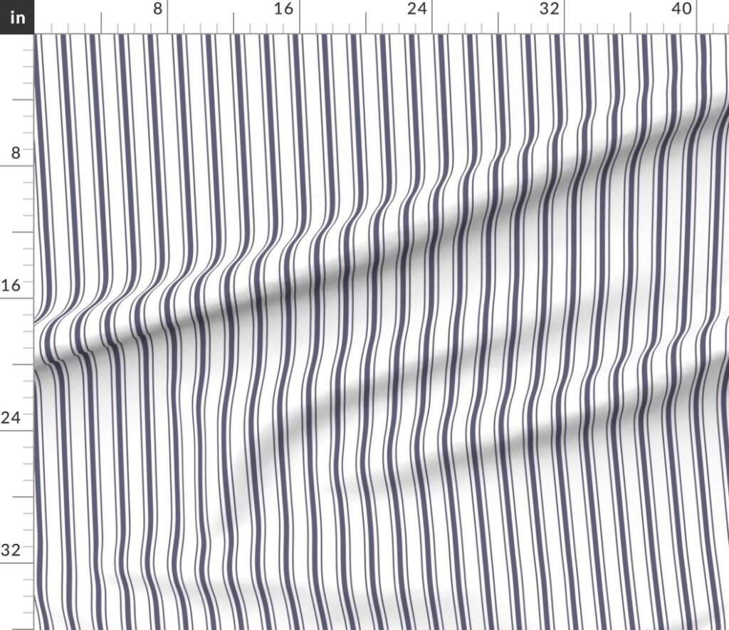 Mattress Ticking Midnight Blue Fabric design
