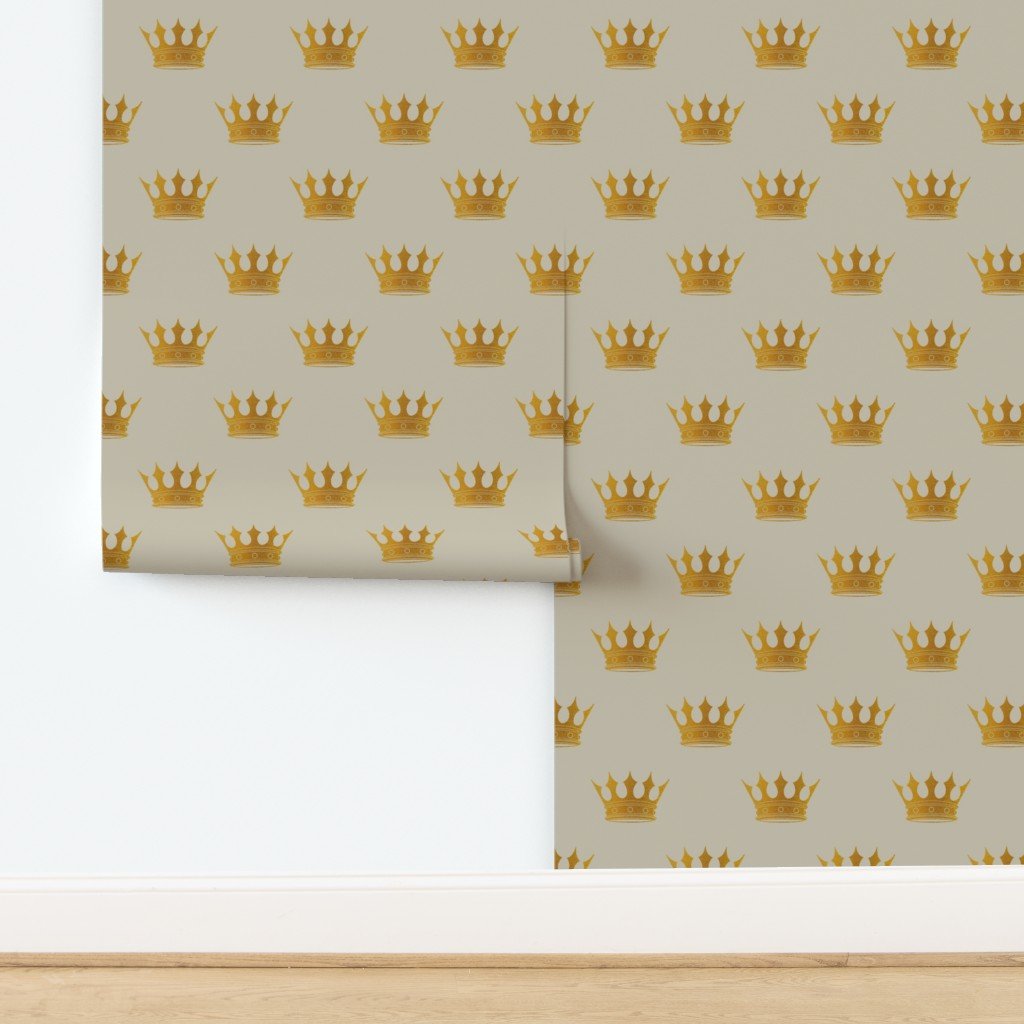 George Grey Royal Golden Crowns Wallpaper design