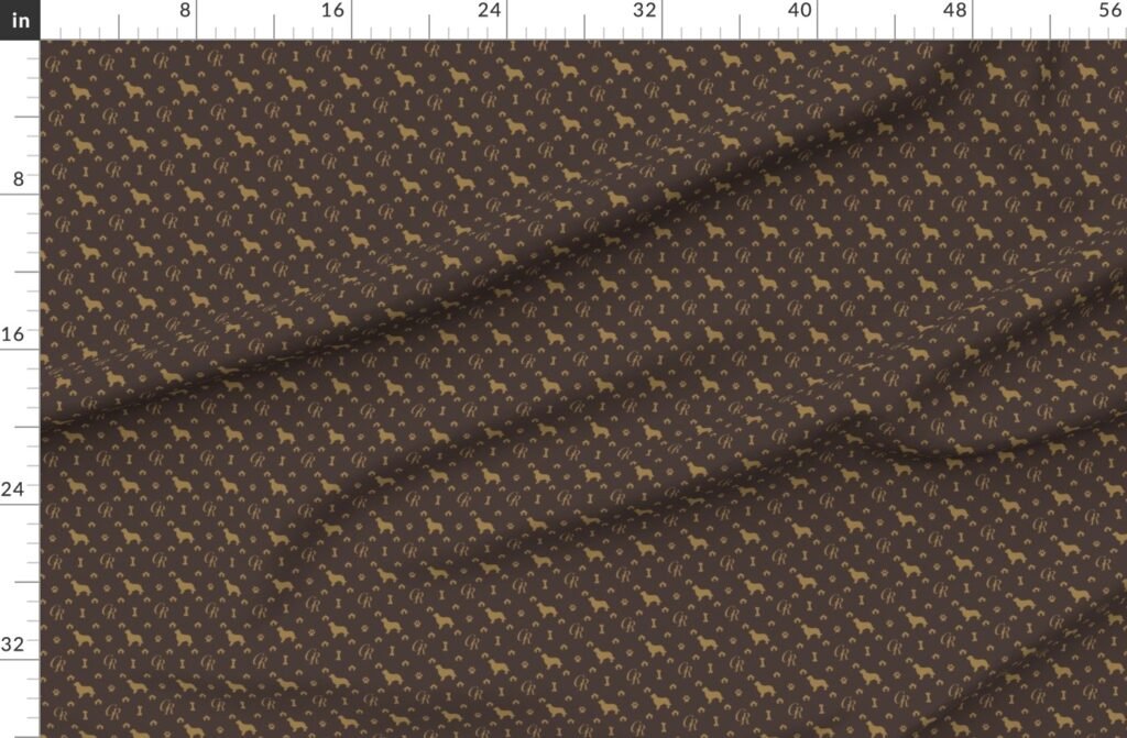 Louis Golden Retrievers Luxury Dog Pattern Fabric design
