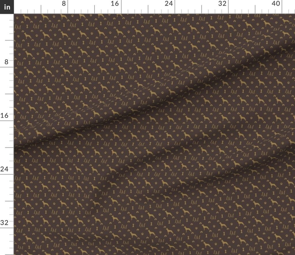 Louis Malinois Luxury Dog Pattern Fabric design