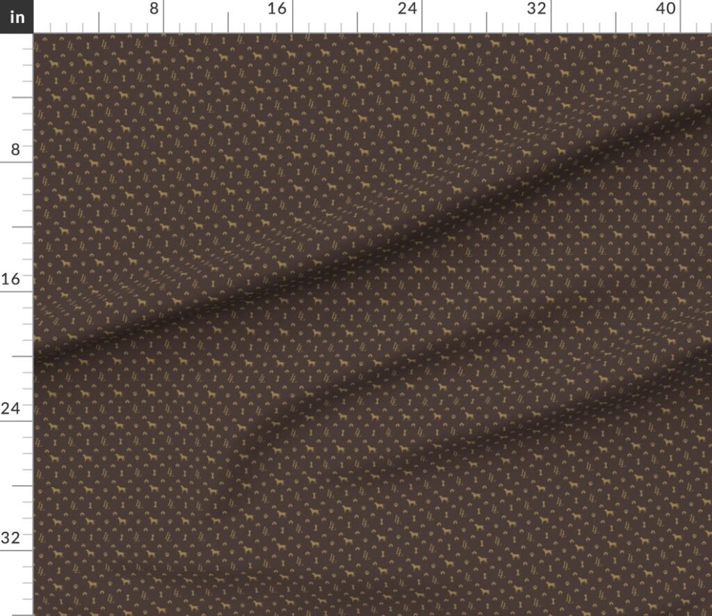 Louis Lab Mini Luxury Doggy Days Fabric design