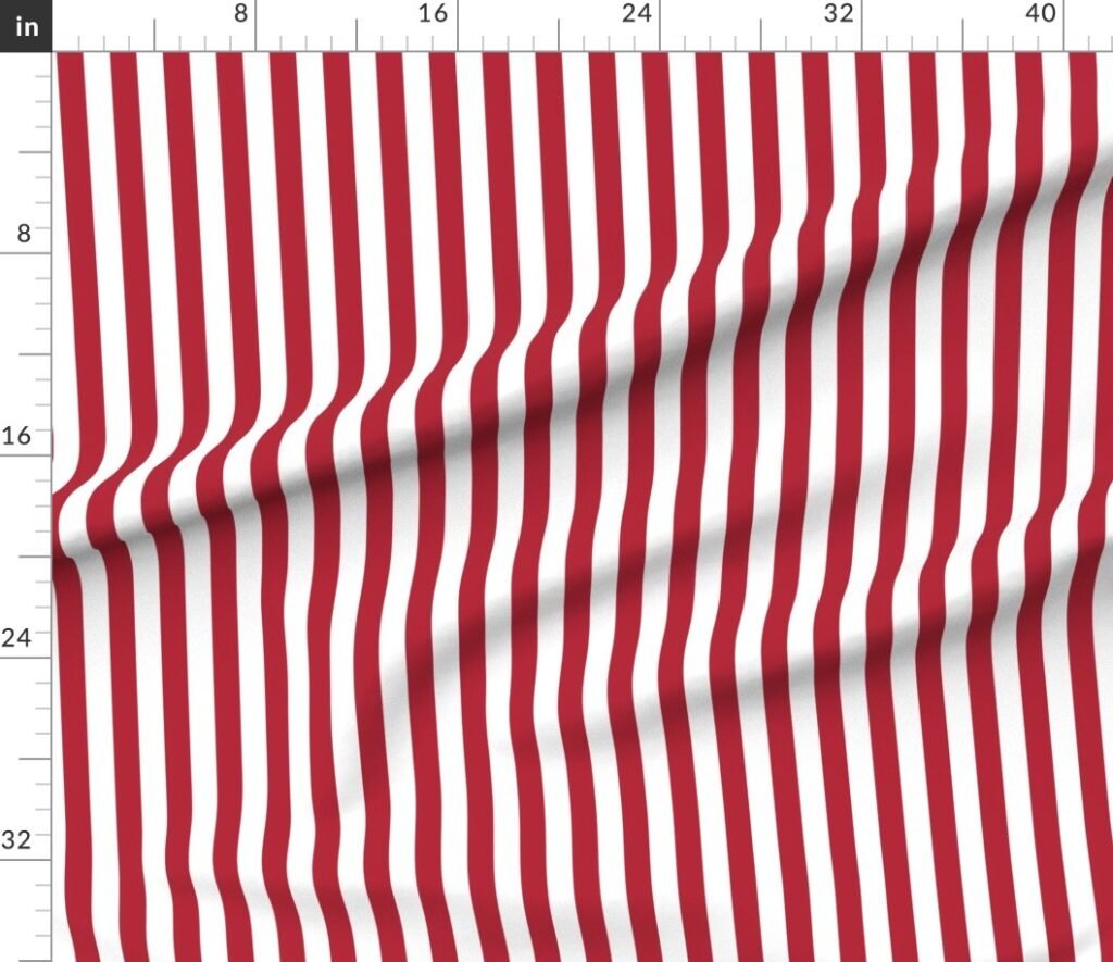 USA Vertical Flag Red and White Stripes Fabric design