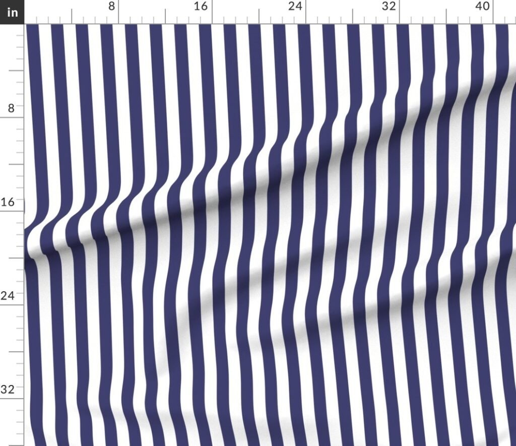 USA Vertical Flag Blue and White Stripes Fabric design