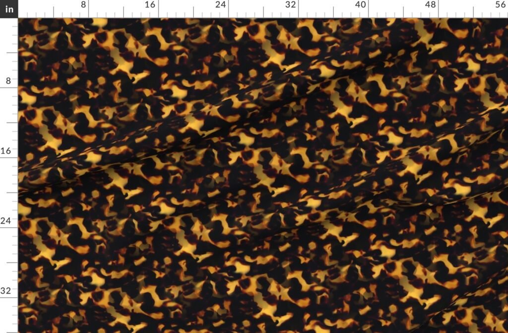 Original Gold and Brown Tortoiseshell Seamless Repeat Pattern Fabric design