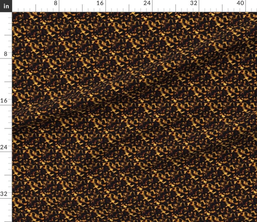 Micro Gold and and Brown Tortoisehell Seamless Repeat Pattern Fabric design