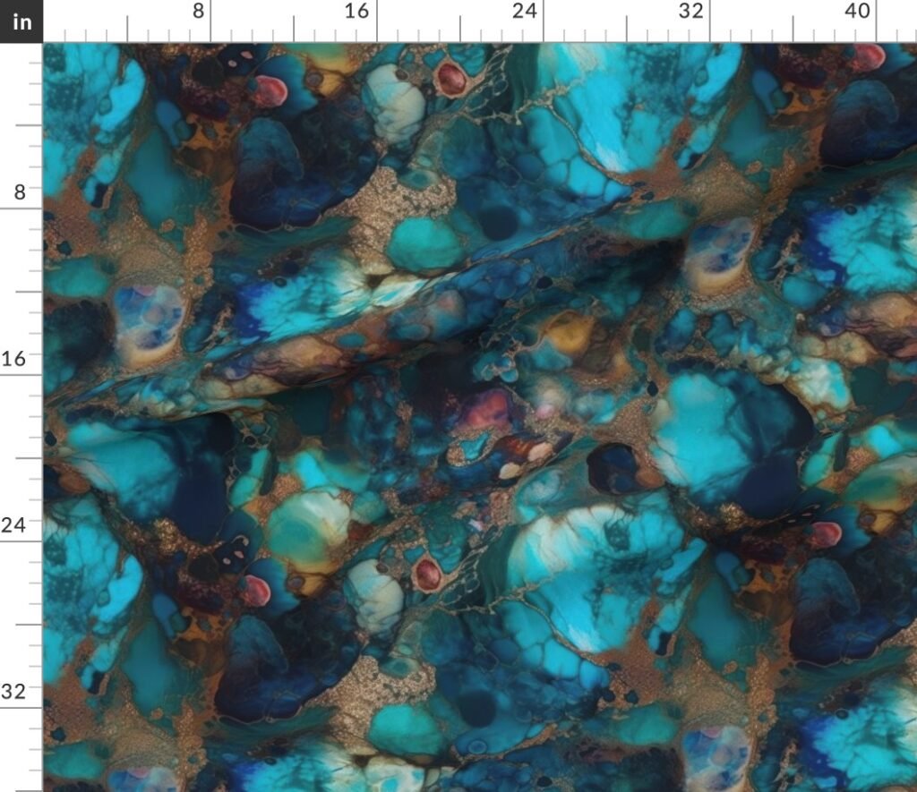 Opal Alcohol Ink 4 Fabric design