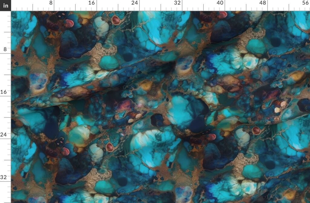 Opal Alcohol Ink 4 Fabric design