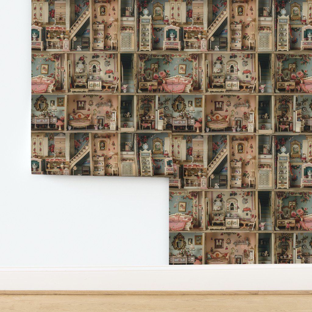 Quaint and Charming Dollshouse Rooms with Ditsy Decor 3 Wallpaper design