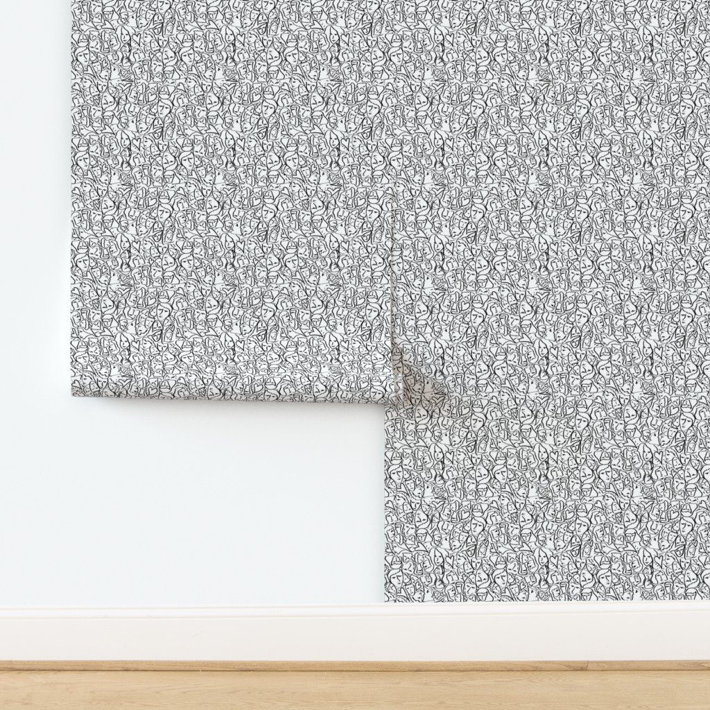 Elio Hearts in Black and White Wallpaper design