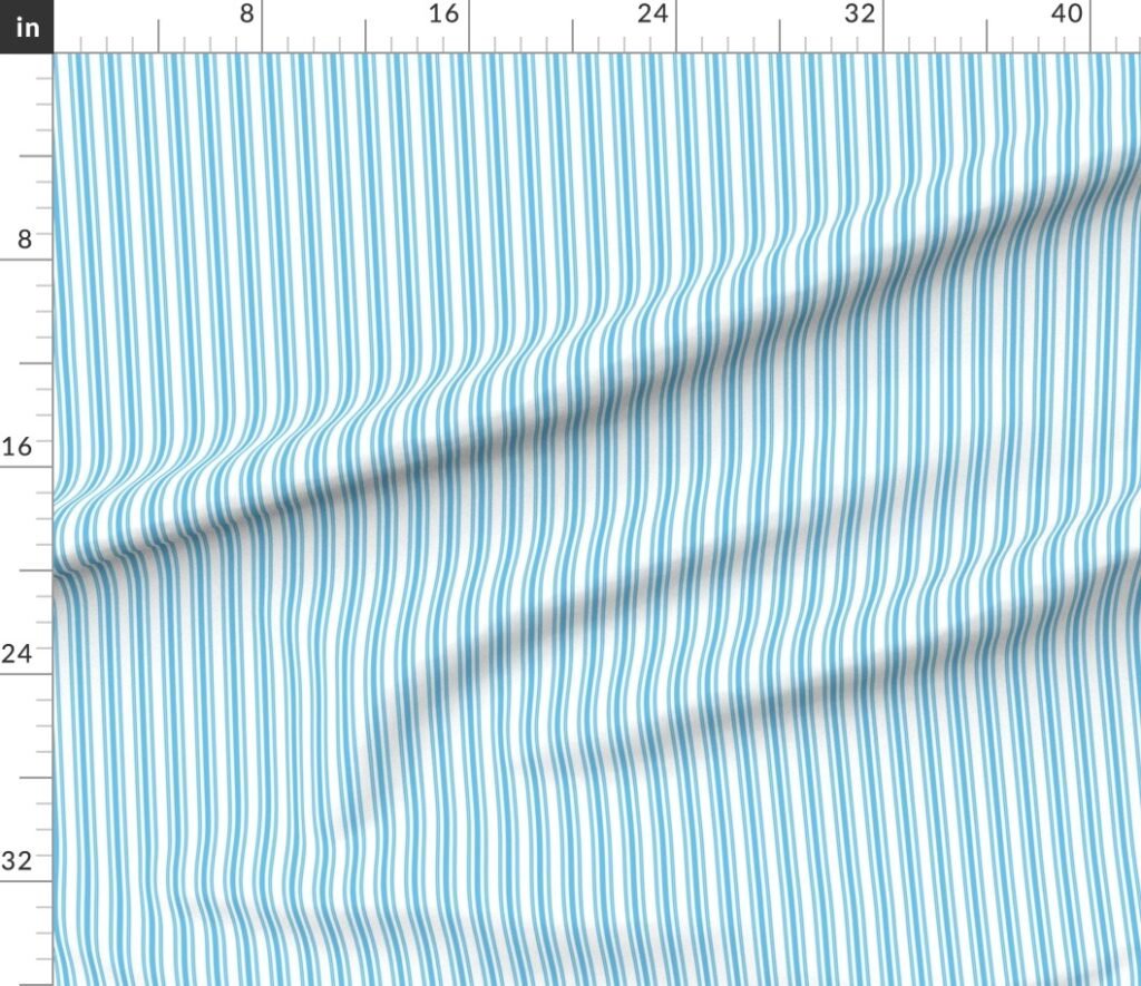 Trendy Large Blue Sky Pastel Blue French Mattress Ticking Double Fabric design
