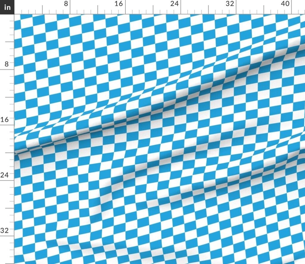 Oktoberfest Bavarian Beer Festival Blue and White Medium Diagonal Fabric design