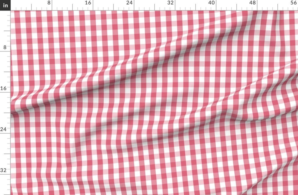 1 inch Nantucket Red Gingham Check Plaid Pattern Fabric design