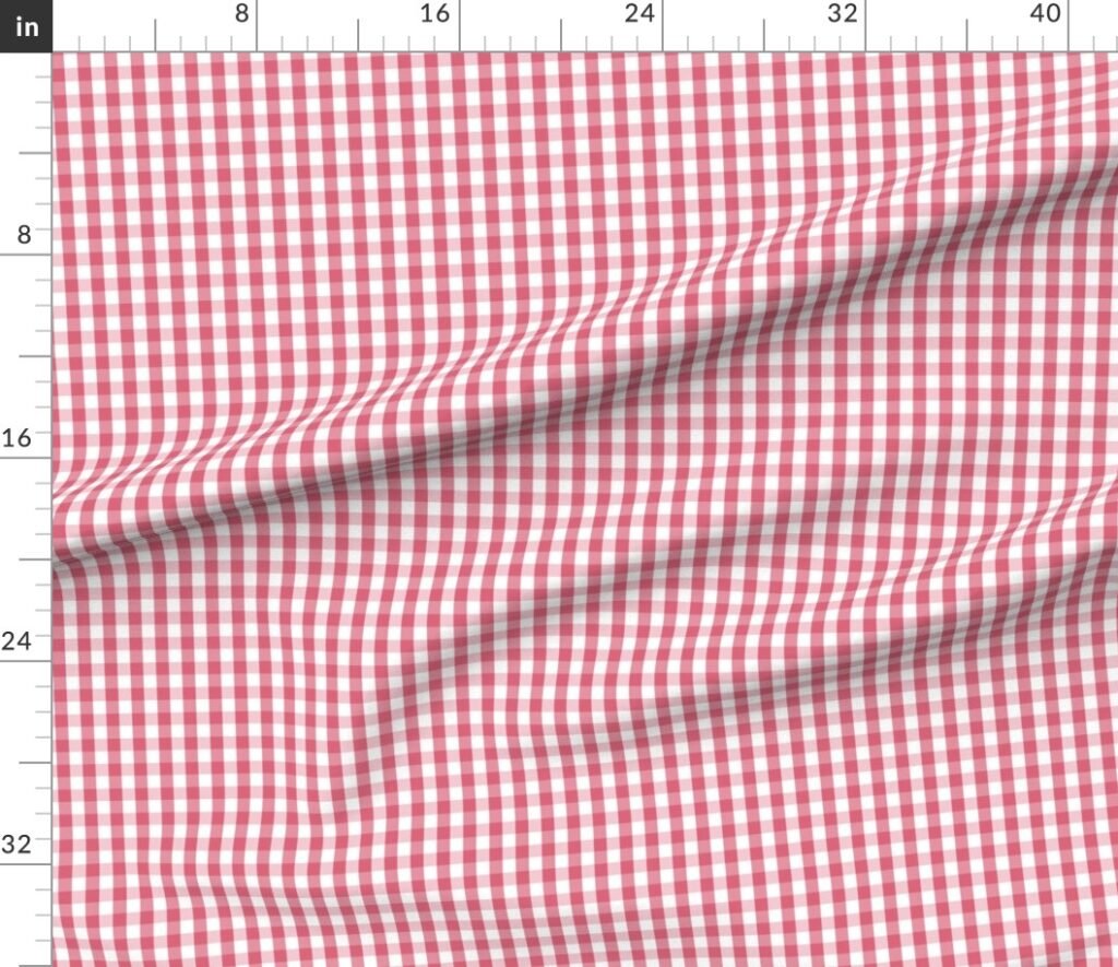 1/2 inch Nantucket Red Gingham Check Plaid Pattern Fabric design