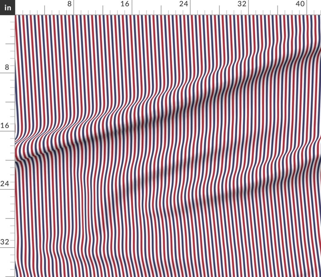 1/4 inch Flag Red White and Blue Alternating V Pin Stripes Fabric design