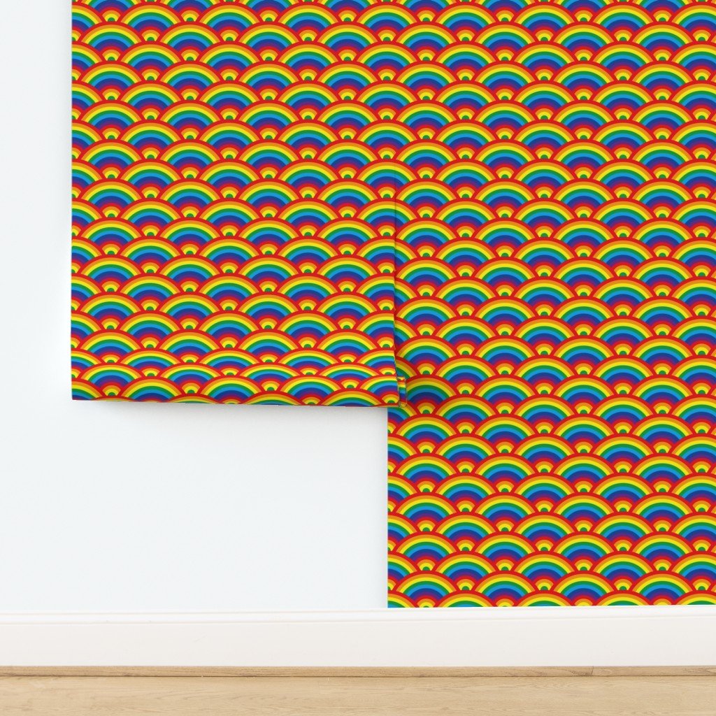 New Babies Room Decor Endless Rainbows Wallpaper design