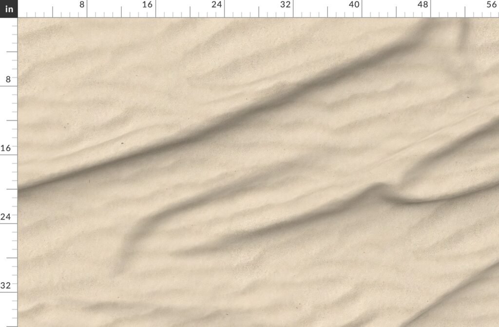 Golden Beach Sand Photo Effect Faux Sand Fabric design