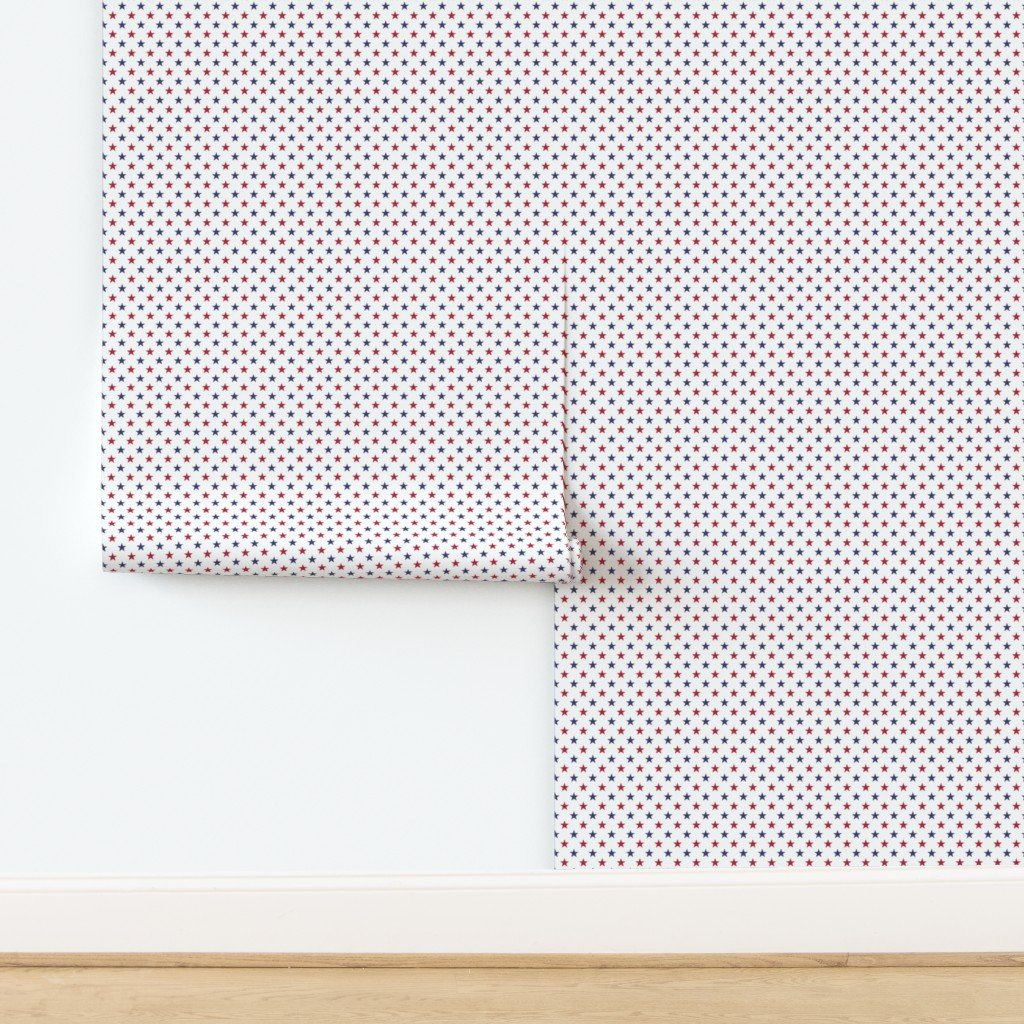 USA Flag Red and Flag Blue Stars on Flag White Wallpaper design