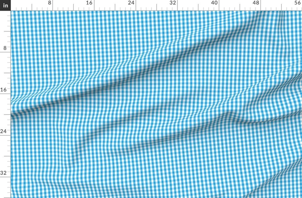 Oktoberfest Bavarian Blue and White Small Gingham Check Fabric design