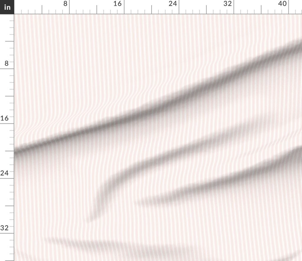 Classic Small Pink Rosebud Pastel Pink French Mattress Ticking Fabric design