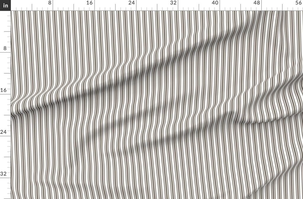 Trendy Large Brown Coco Pastel Brown French Mattress Ticking Double Fabric design