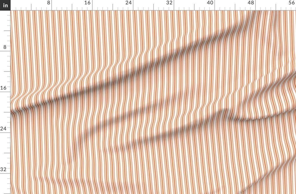 Trendy Large Orange Soda French Mattress Ticking Double Stripes Fabric design
