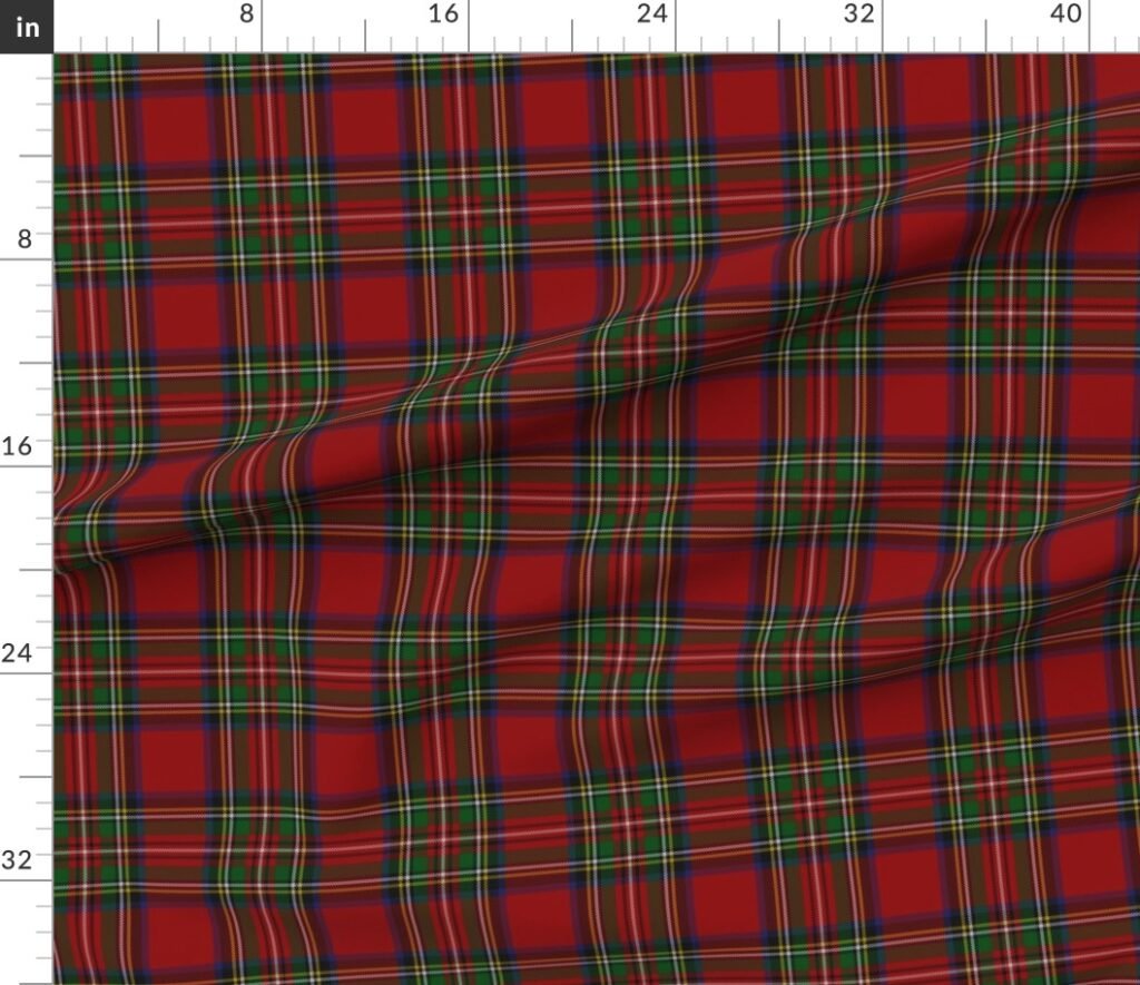 Royal Stewart Tartan Clan Plaid Fabric design