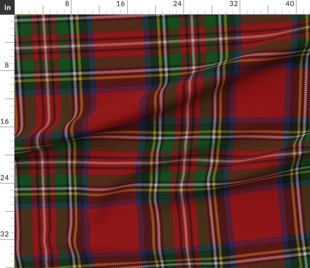 Royal Stewart Tartan Clan Plaid Fabric design