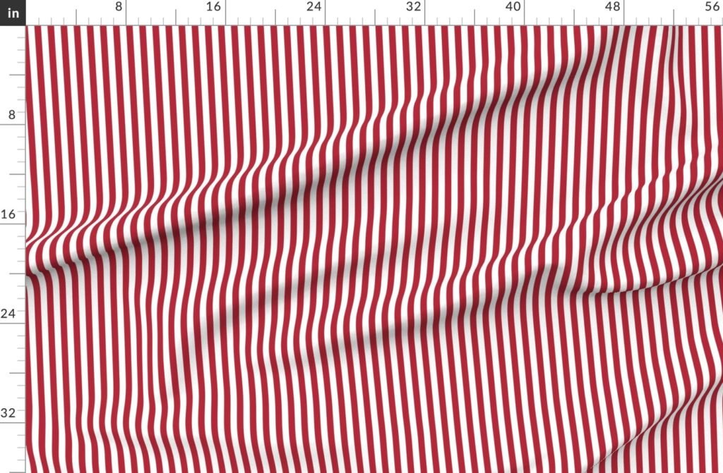 Small Vertical USA Flag Red and White Stripes Fabric design