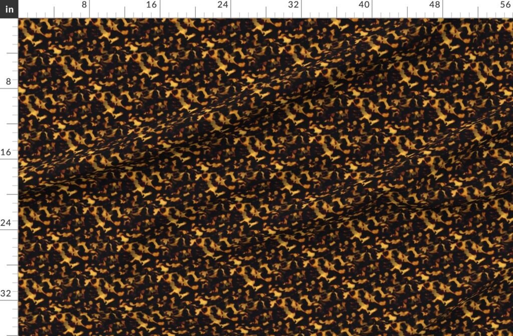 Smaller Gold and Brown Tortoiseshell Seamless Repeat Pattern Fabric design