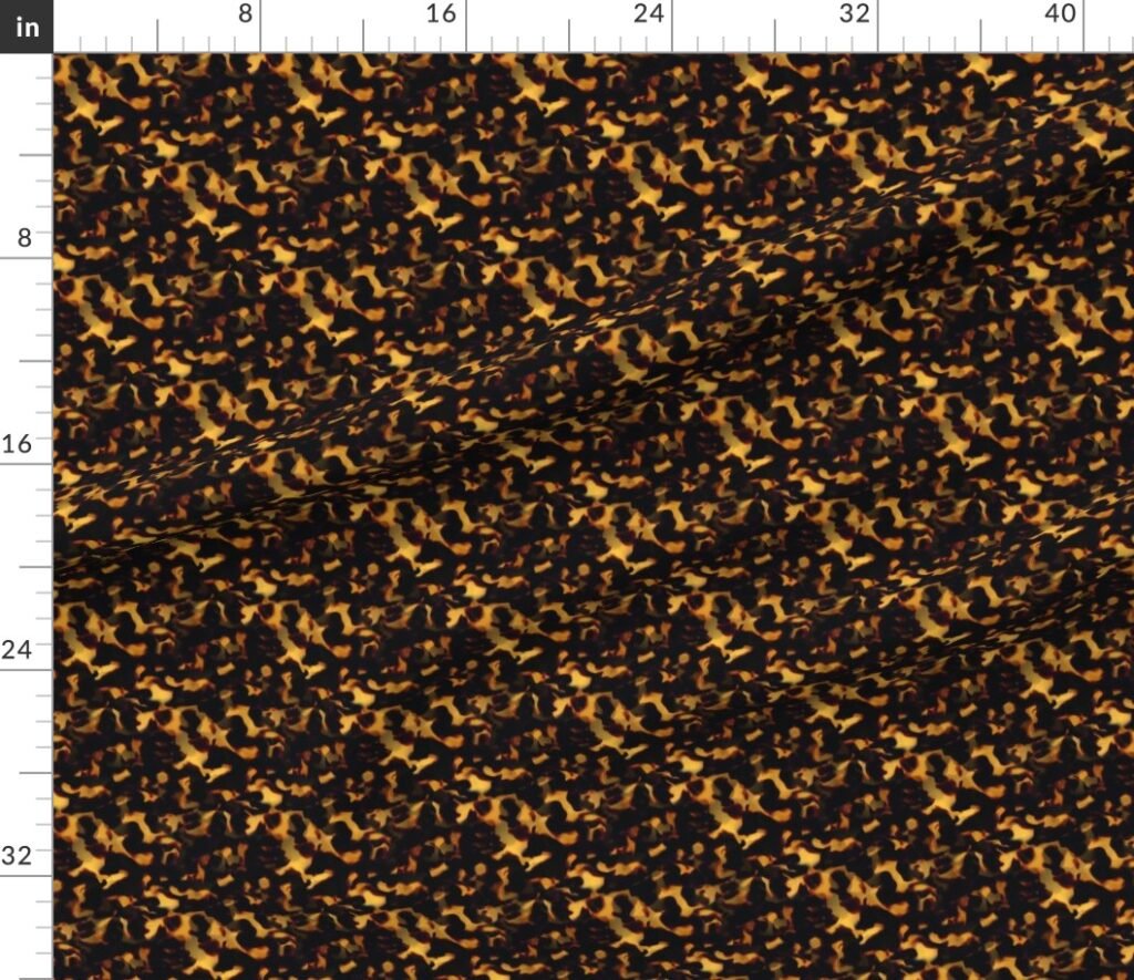 Smaller Gold and Brown Tortoiseshell Seamless Repeat Pattern Fabric design