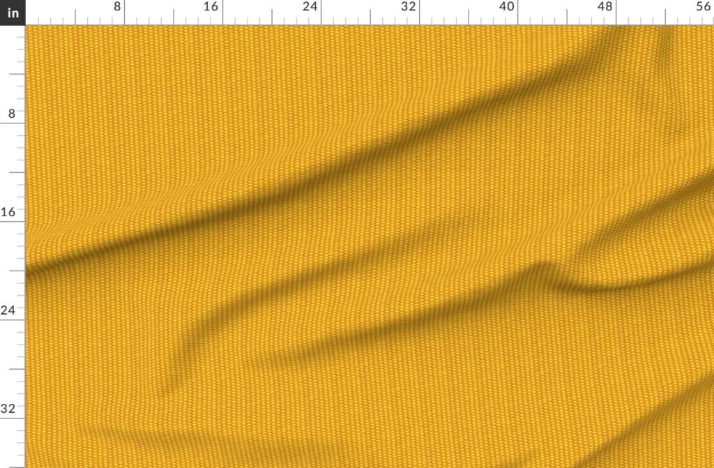 Golden Kernels of Harvest Corn in Yellow Gold for Thanksgiving Fabric design