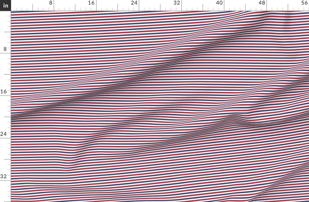 1/4 inch Flag Red White and Blue Alternating H Pin Stripes Fabric design