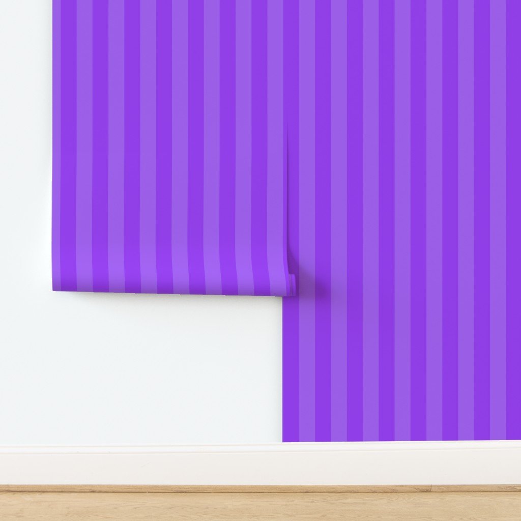 2 inch Day Glo Purple Cabana Stripe Wallpaper design
