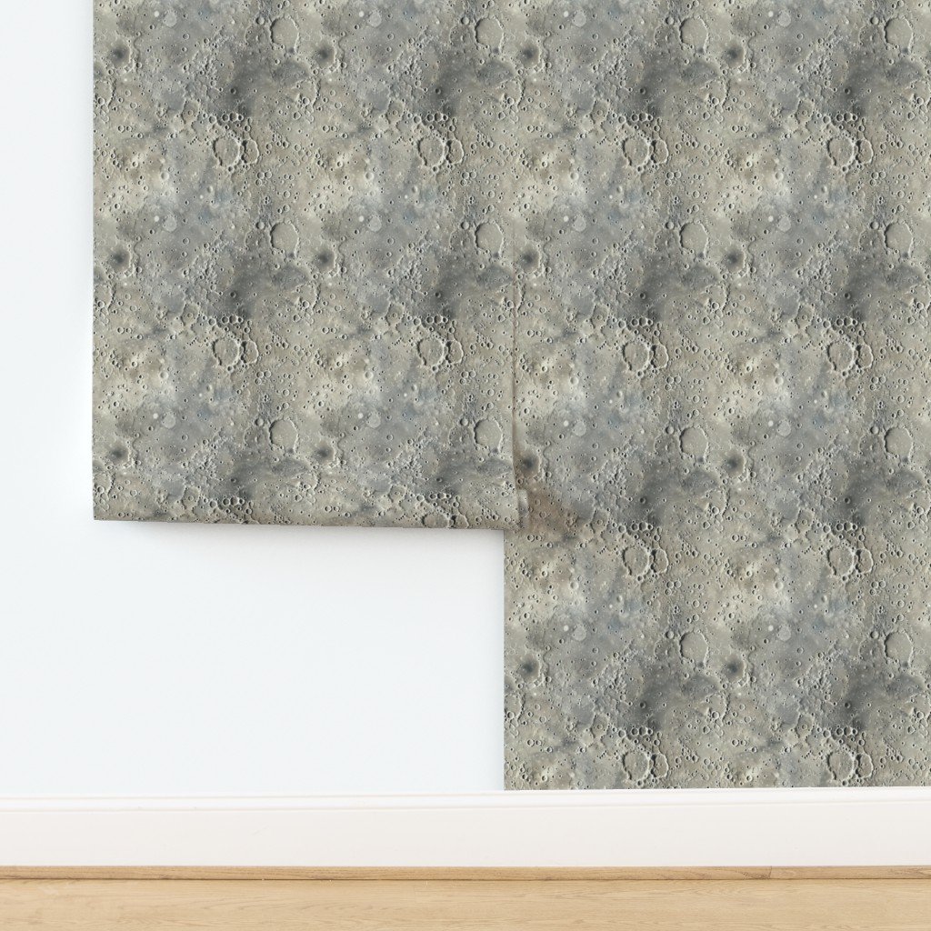 Natural Grey Pocked Surface of the Moon Wallpaper design