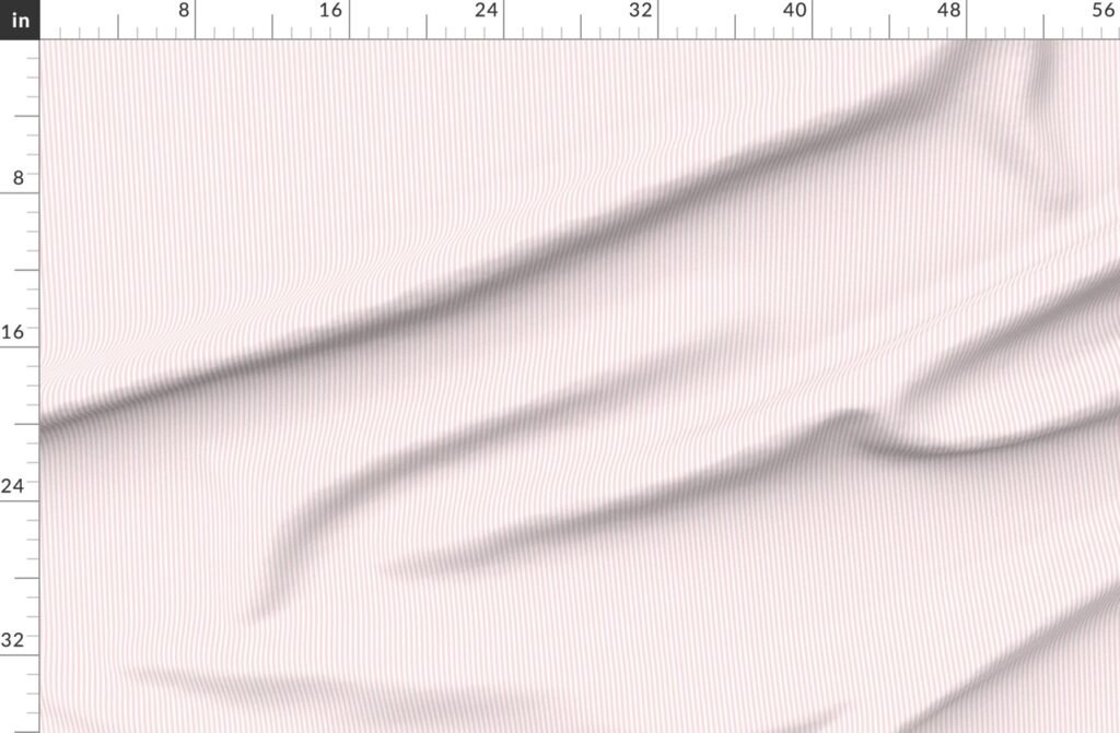 Soft Blush Pink Pinstripe in an English Country Garden Fabric design