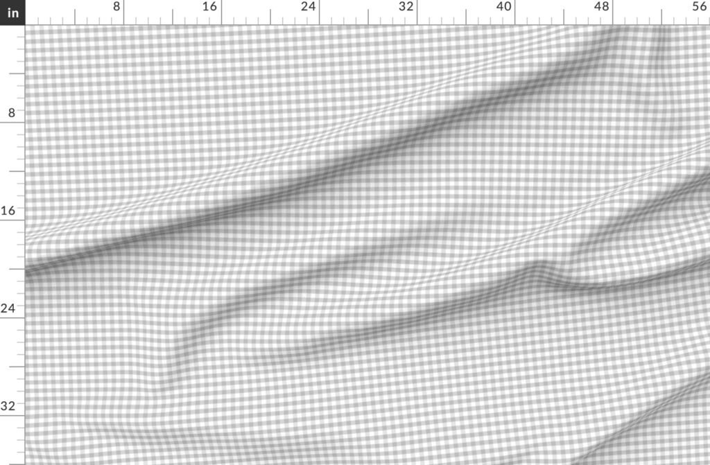 Ash Grey Gingham Check Plaid Pattern Fabric design