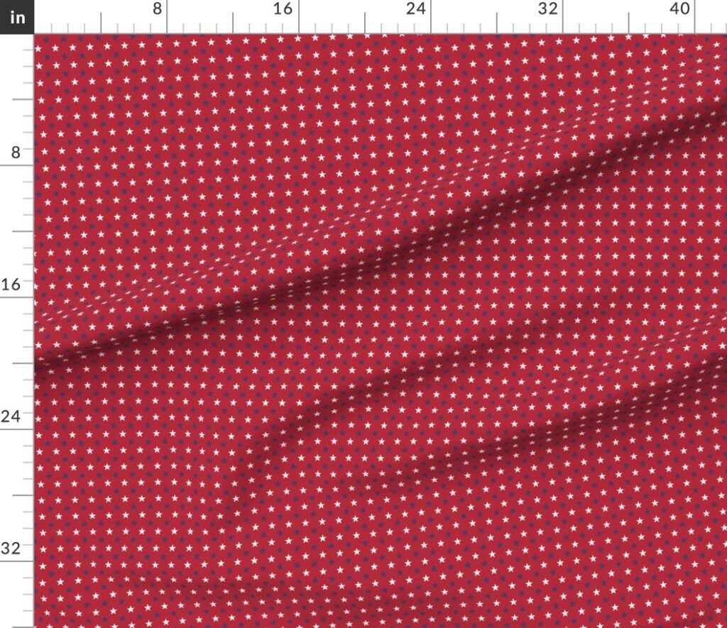 Flag Blue and White Stars on Red Fabric design