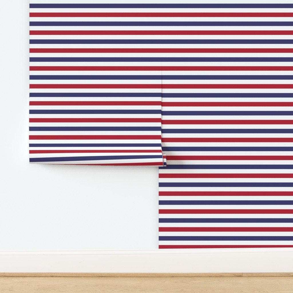 USA American Flag Red White and Blue Alternating Stripes Wallpaper design