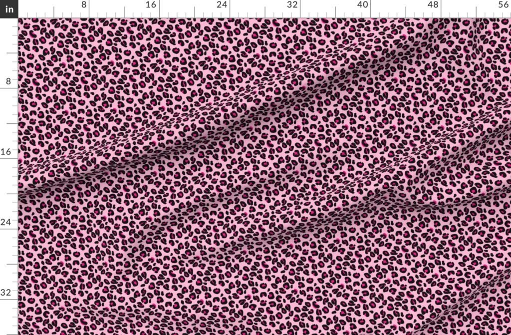 Leopard Spots Pink Fabric design