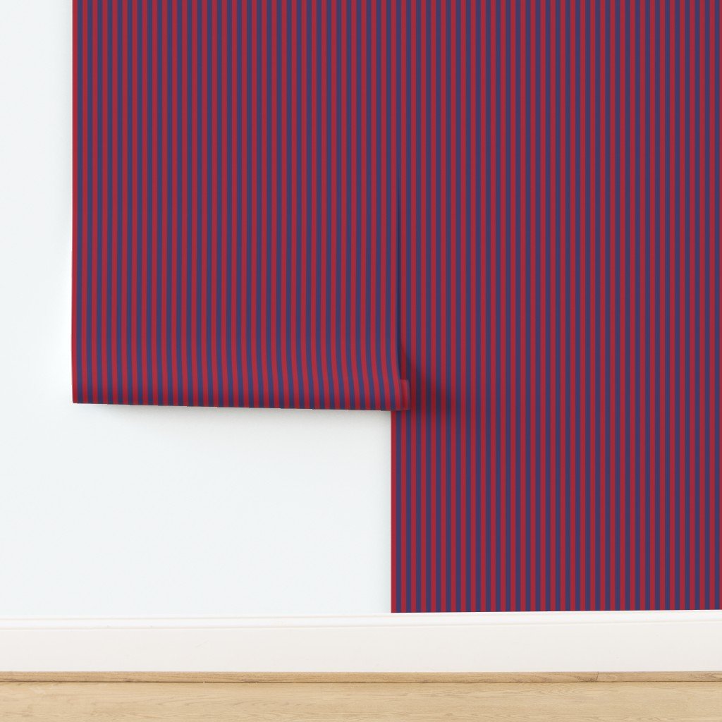 Small Red and Blue USA American Flag Vertical Stripes Wallpaper design