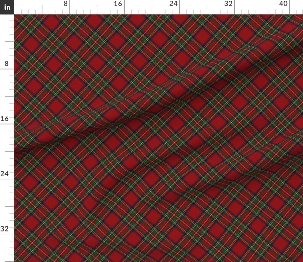 Royal Stewart Tartan Stuart Clan Plaid Tartan Fabric design