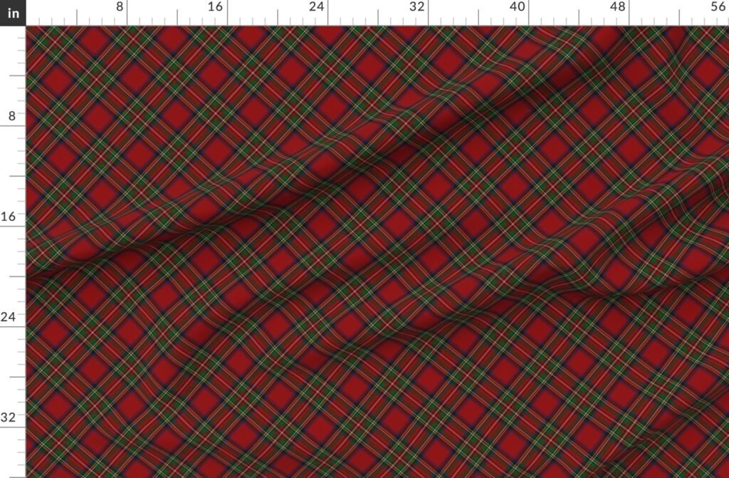 Royal Stewart Tartan Stuart Clan Plaid Tartan Fabric design