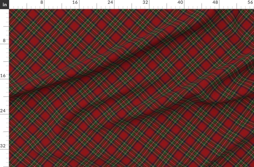 Royal Stewart Tartan Stuart Clan Plaid Tartan Fabric design