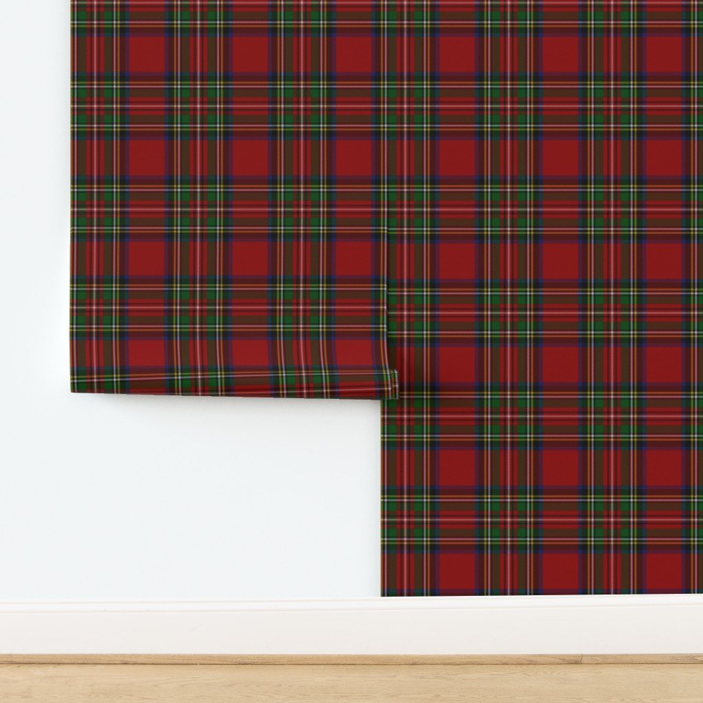Royal Stewart Tartan Clan Plaid Wallpaper design